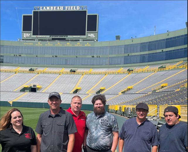 Walgreens Transportation Manager Mary Weisensel, CPC Operations Manager Curt Ryan, Joe Schroeder, Caleb Grigson, CPC Safety Supervisor Steve Moore and Justin Knifke