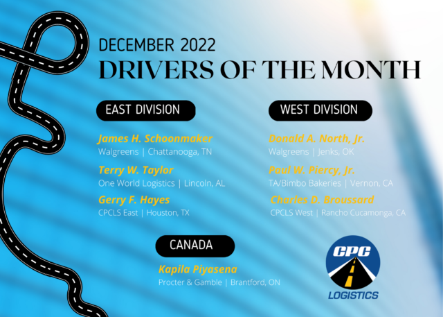 December 2022 Drivers of the Month