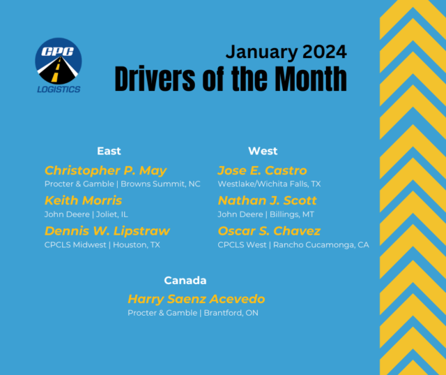 January 2024 Drivers of the Month