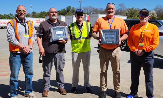 Director of Safety Isaac Harmon, Gregg Banister, Regional Manager Dan Buckley, Rick Owens and Division Manager Ken Pruitt