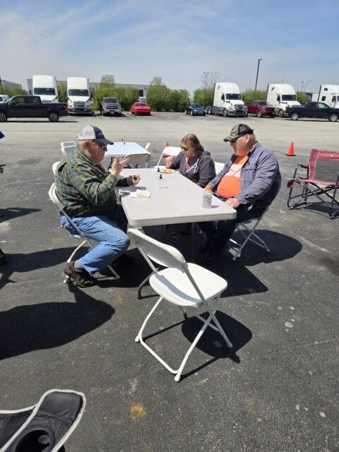 From left: Don Stewart, Brenda Stewart, and Brian Troutman, all CPC drivers assigned to John Deere