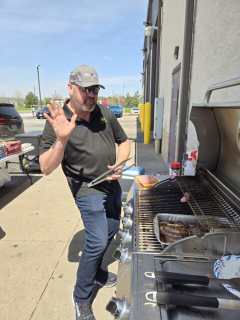 Safety Supervisor Kevin Ogle manned the grill.