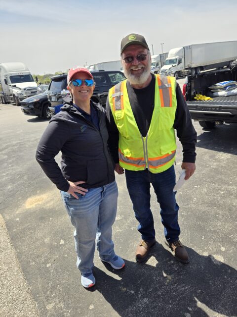 Operations Manager Shawne Koch and drayage driver Denny Covey