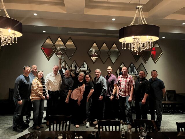 From left: CPC Chief Operating Officer Dan Most, CPC Division Manager Ray Miles, Sloan Brunner, Chris Whitehurst, David Corning, April Corning, Mary Weisenel, Eric Luther, Steve Kichak, Curt Ryan, Clint Starin, and Don Rogers