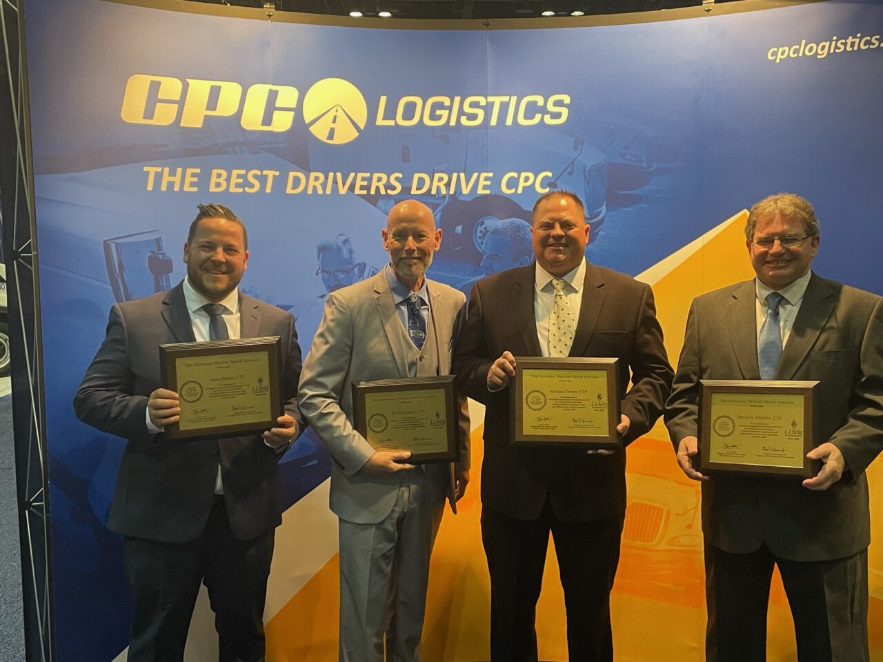 National Sales Director Adam Putzer, Operations Manager Jeff Boyington, Division Manager Mike Trotter and Transportation Manager David Mueller