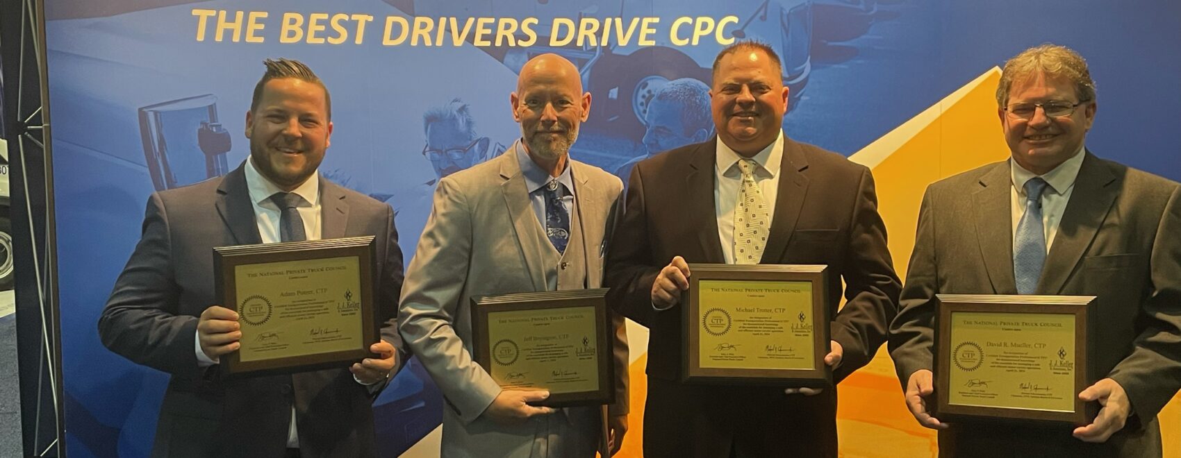 From left: National Sales Director Adam Putzer, Operations Manager Jeff Boyington, Division Manager Mike Trotter and Transportation Manager David Mueller