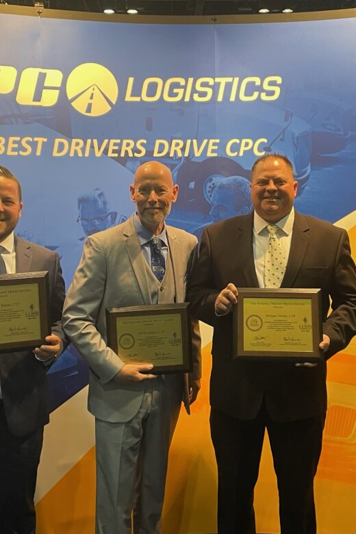 From left: National Sales Director Adam Putzer, Operations Manager Jeff Boyington, Division Manager Mike Trotter and Transportation Manager David Mueller