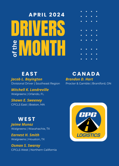 April 2024 Drivers of the Month