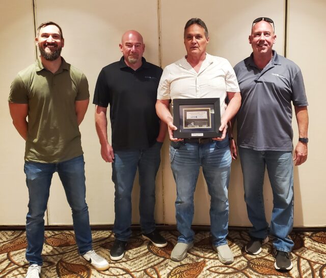 Tom Bitler with with Walgreens Fleet Manager Ryan Michael, CPC Operations Manager Bill Baines, and CPC Safety Supervisor Carmin Parisio