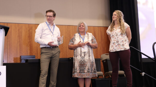 From left: CPC Vice President of Canadian Operations Matt Carr, CPC Dispatch Supervisor Carrie Scarselli and CPC Business Development Manager Leanne Drummond