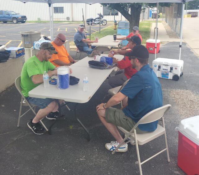 First row: Jason Wilson and Bradley Smith. Second row: Richard Jones and Chris Davis. Third row: Marvin Sanford and retired CPC Regional Manager Vic McCoy.