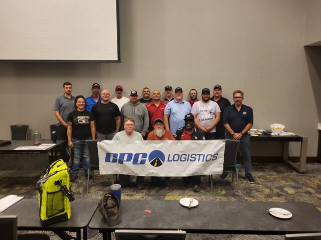 First row: Chris Roudybush, Mike Mock, and Jerry Hurde. Second row: Kanesha Harrison, Robert Gilbert, Tony Townsend, Oscar Granados, Weldon Wegele, Jordan Lowden, and Safety Manager John Schlichter. Third row: Safety Supervisor Bradley Smith, Lonnie Brown, Bradley Pooler, Shawn Jarvis, David Palmer, Wes Long, and Rob Gillham.