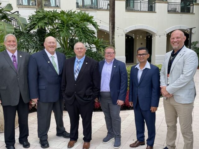 From left: Ricky Owens, Brian Troutman, Jerrid Gossett, Christie Tilton and Jose Cruz with CPC Director of Safety Isaac Harmon