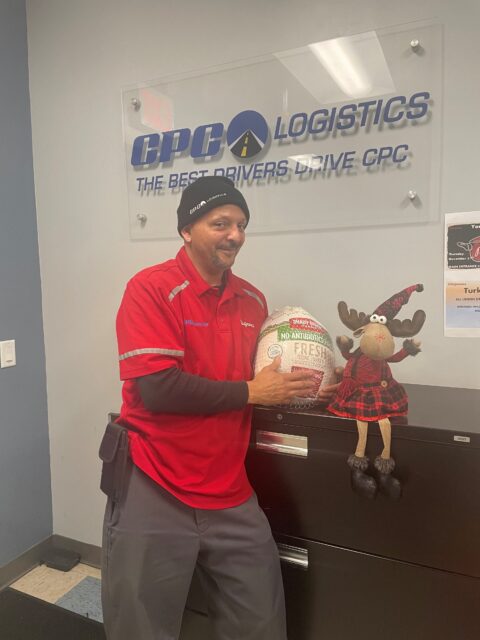 Steven Nieves with CPC’s Linden mascot, Kingpin the Moose