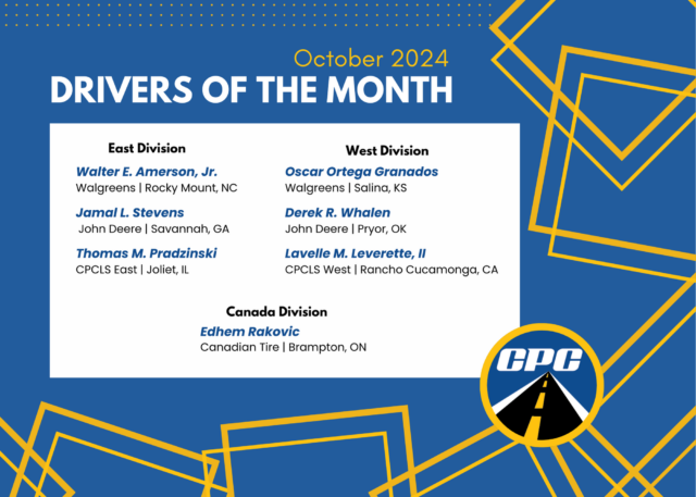 October 2024 Drivers of the Month