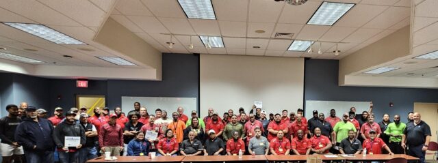 Safety meeting in Waxahachie, Texas