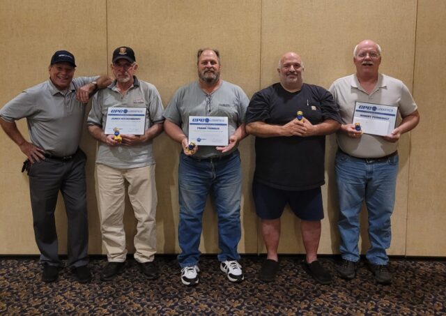 From left: Safety Manager Joe Cosenza, James Hockenberry, Frank Trimbur, Westlake Shipping Manager David Delduca and Robert Perreault 