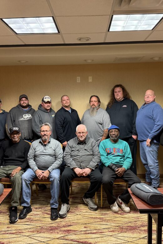 First row: Marzell Trussell, Safety Manger John Schlichter, Rick Dahlene and Carlton Evans. Second row: Safety Supervisor Kevin Ogle, Mike Russell, Bryan Rose, Matt Morrison, Dan Davis, Keith Fast, Gerry Lowe, Mike Boyer, Jim Day, Dave Cunnigham and Operations Manager Kevin Adams.