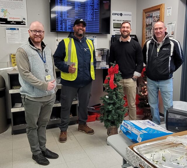 Walgreens Associate Chris Schmoyer, Carlos Zayas, Walgreens Fleet Manager Ryan Michael and Jim Snedeker