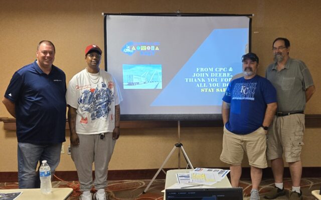 From left: Regional Manager Kevin Adams, Brianna Stewart, James Warren and Craig Nickerson