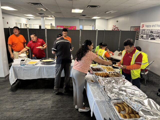 A Mexican buffet was served in honor of Truck Driver Appreciation Week.