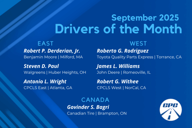 September 2025 Drivers of the Month