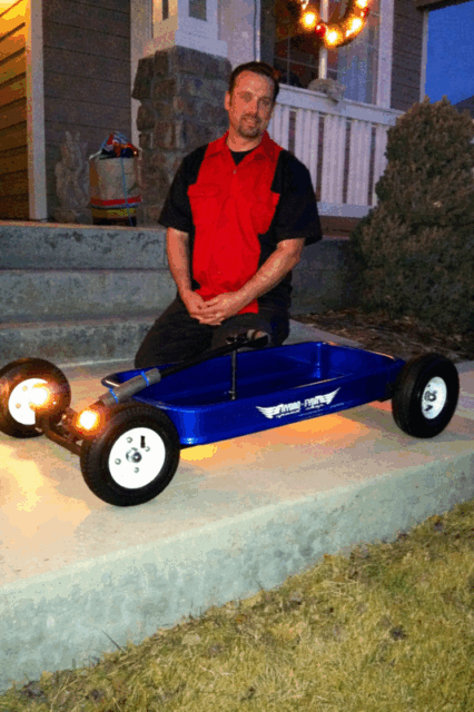 Mike with one of his "tot rods"