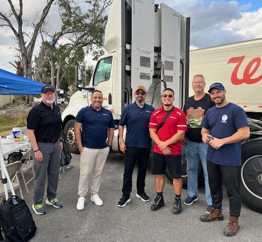 CPC Division Manager Ken Pruitt, Southeast Recruiter Gabriel Ricart Zegota, Regional Manager Mark Echevarria, driver Ismael Carvajal, Safety Manager Art Swank and driver Alex Rivera