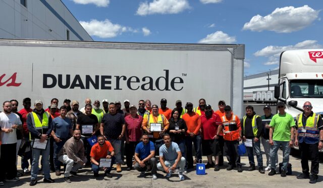 The Linden driving team during a 2025 safety meeting