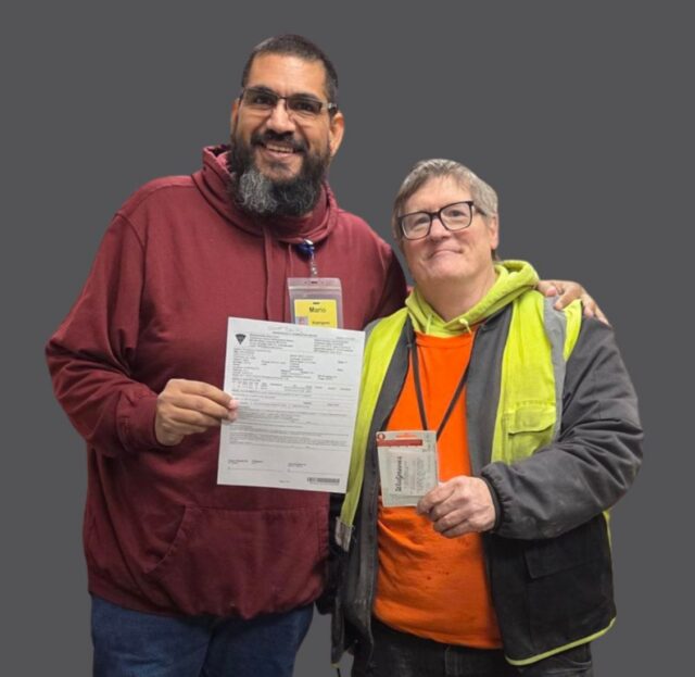 Operations Manager Mario Rodriguez (left) and Scott Smith