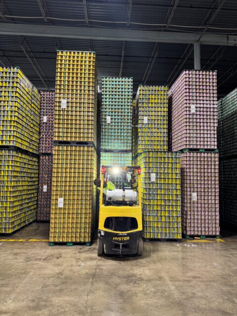 Crown's largest beverage warehouse in Kirkwood, New York
