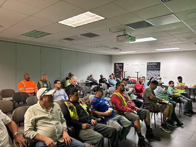 Safety meeting in Torrance, California