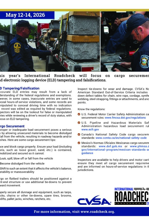 Preparing for the International Roadcheck