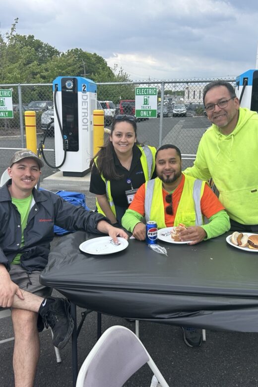 Mario Amato, Safety Supervisor Melissa Milla, Joel Hidalgo and Ladislao Garcia
