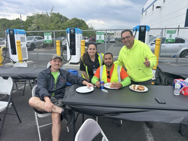 Mario Amato, Safety Supervisor Melissa Milla, Joel Hidalgo and Ladislao Garcia