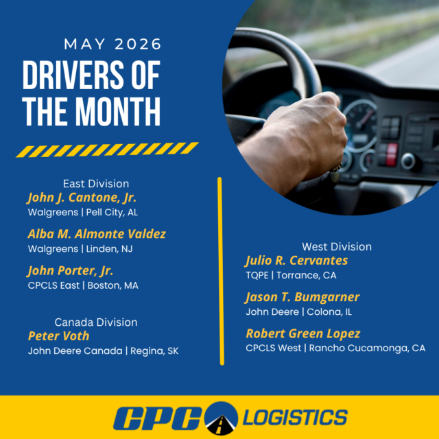May 2026 Drivers of the Month