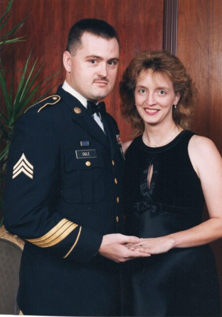 Photo of Kevin Ogle and his wife in 1994.