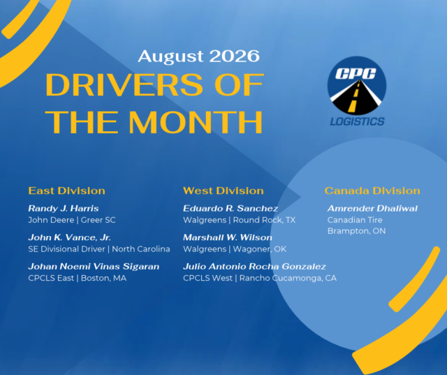Graphic of CPC's August 2026 Drivers of the Month